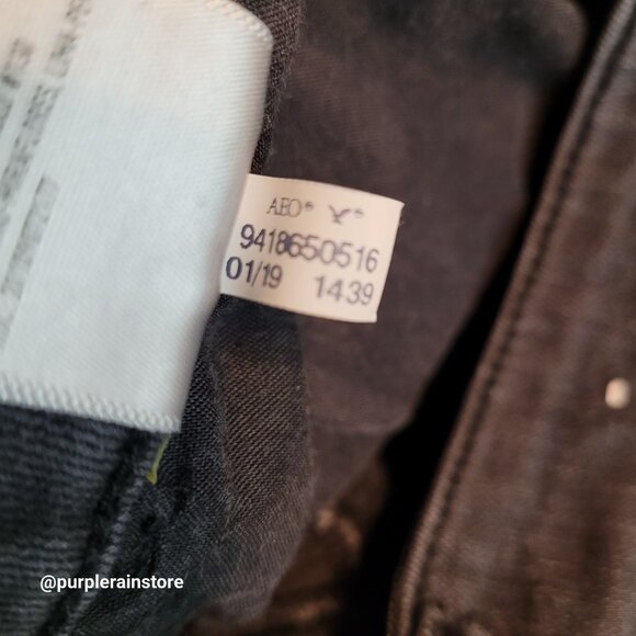 American Eagle Jeans 0 S Hi Rise Jegging Next Level Stretch Black Wash Denim - Picture 7 of 13